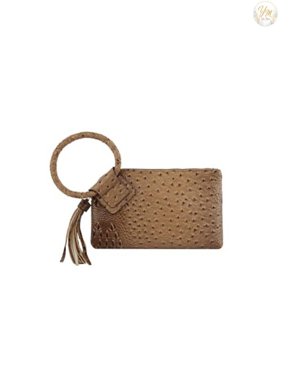Vegan Leather Clutch Wristlet Wallet Evening Bag with Hand Strap